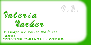valeria marker business card